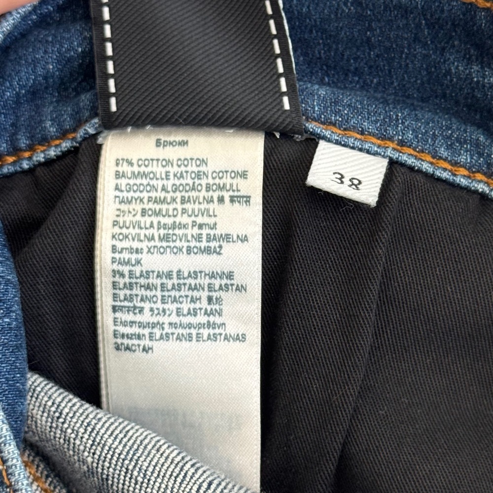 NWT 7 For All Mankind Slimmy Straight Jeans Mens 38 Medium wash Blue Essential - Picture 10 of 10